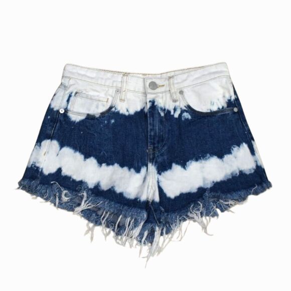 Blank NYC The Barrow Two Tone Vintage Highrise Cut off Denim Shorts Size 25 - Picture 1 of 10